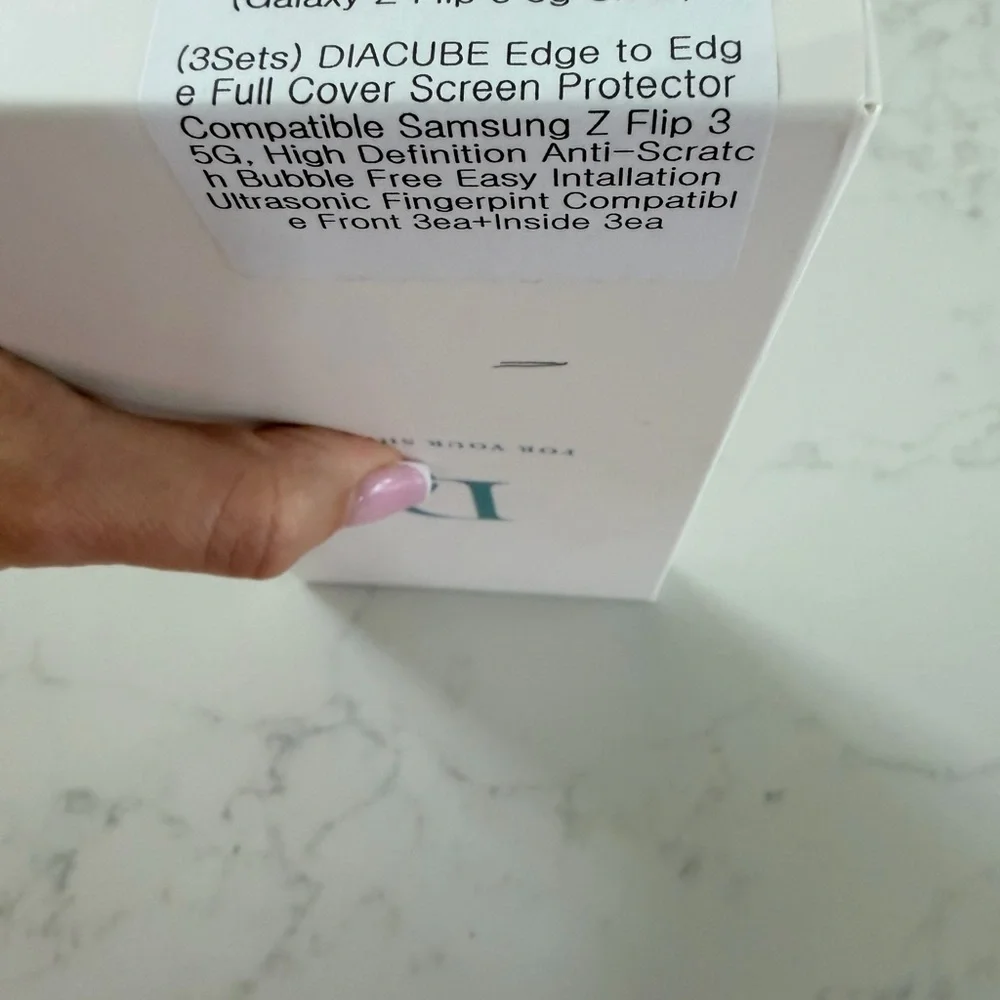 3 pack of DIACUBE Edge to Edge Screen Protector for Galaxy Z Flip 3